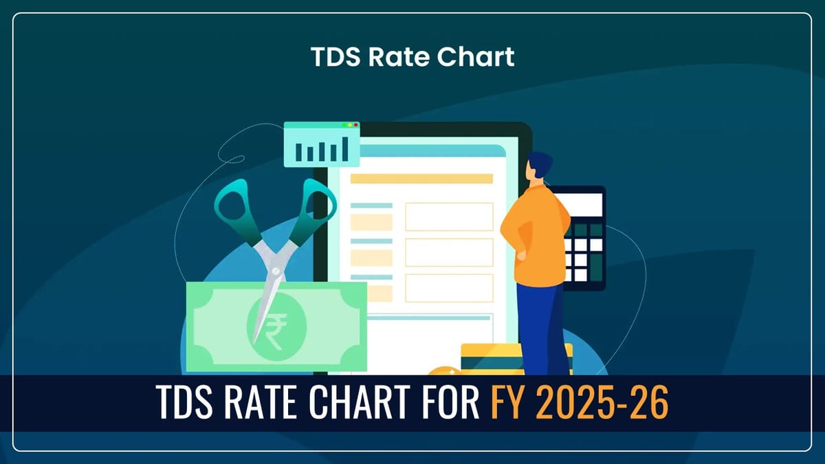 TDS Rate Chart for FY 2025-26 (AY 2026-27)