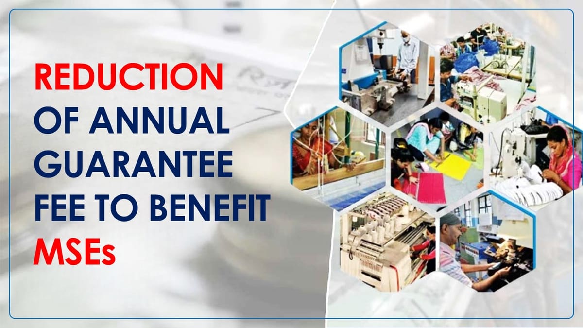 MSME Circular on reduction of Annual Guarantee Fee