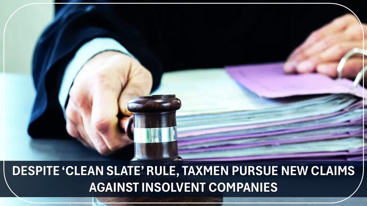 Income Tax Department sending notices to compnaies going through Insolvency process