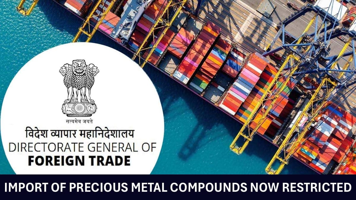 Precious Metals Import Policy India