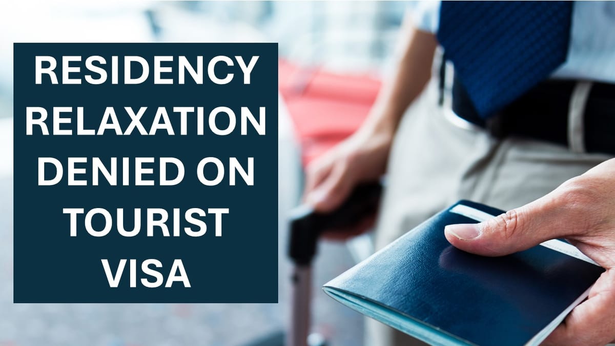 ITAT denies residency relaxation for business stay on tourist VISA