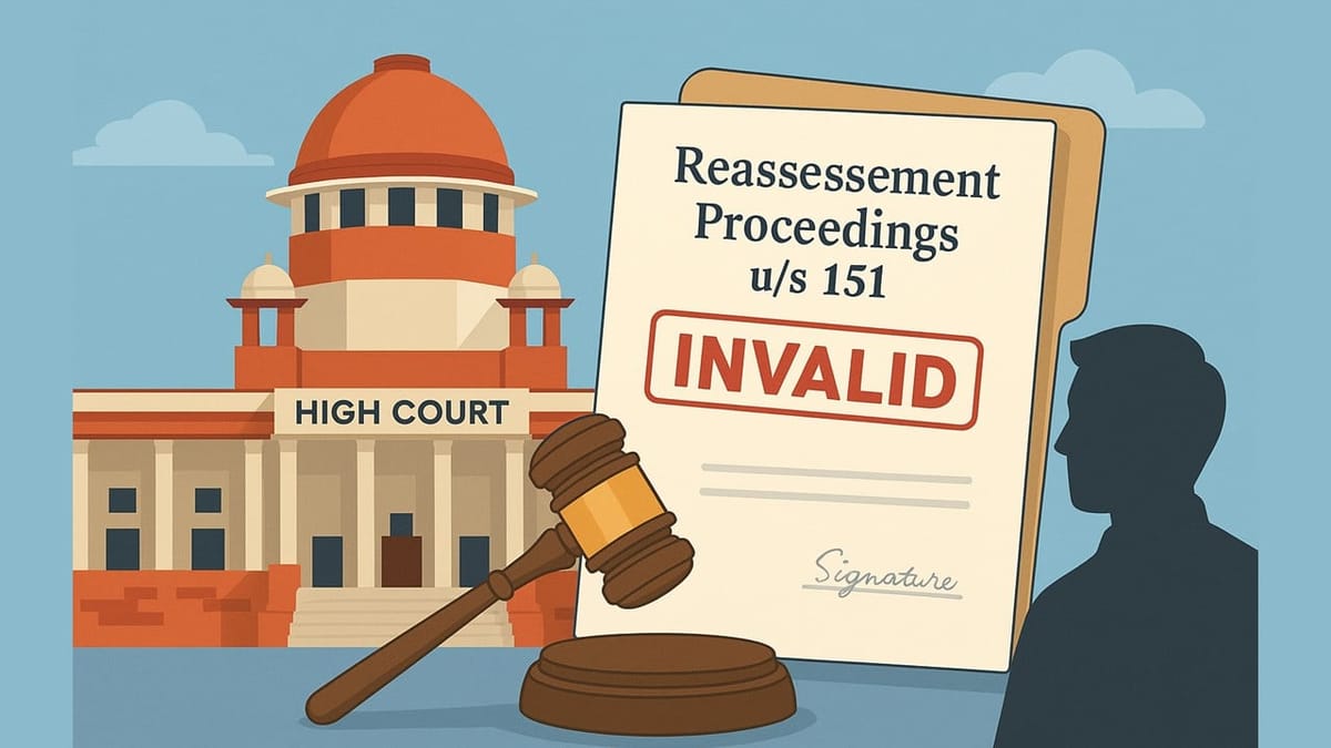 High Court Quashes Reassessment Proceedings for Lack of Sanction under Section 151