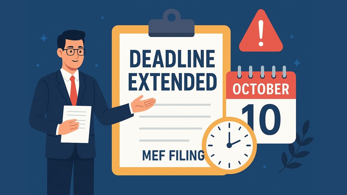 Big Relief for Members! ICAI Extends MEF Filing Deadline for 2025-26 to October 10