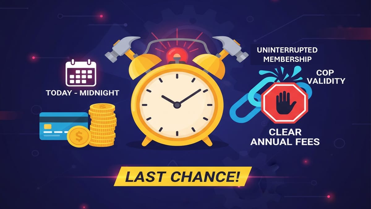 Deadline Alert: Pay Your Annual Membership Fees Today