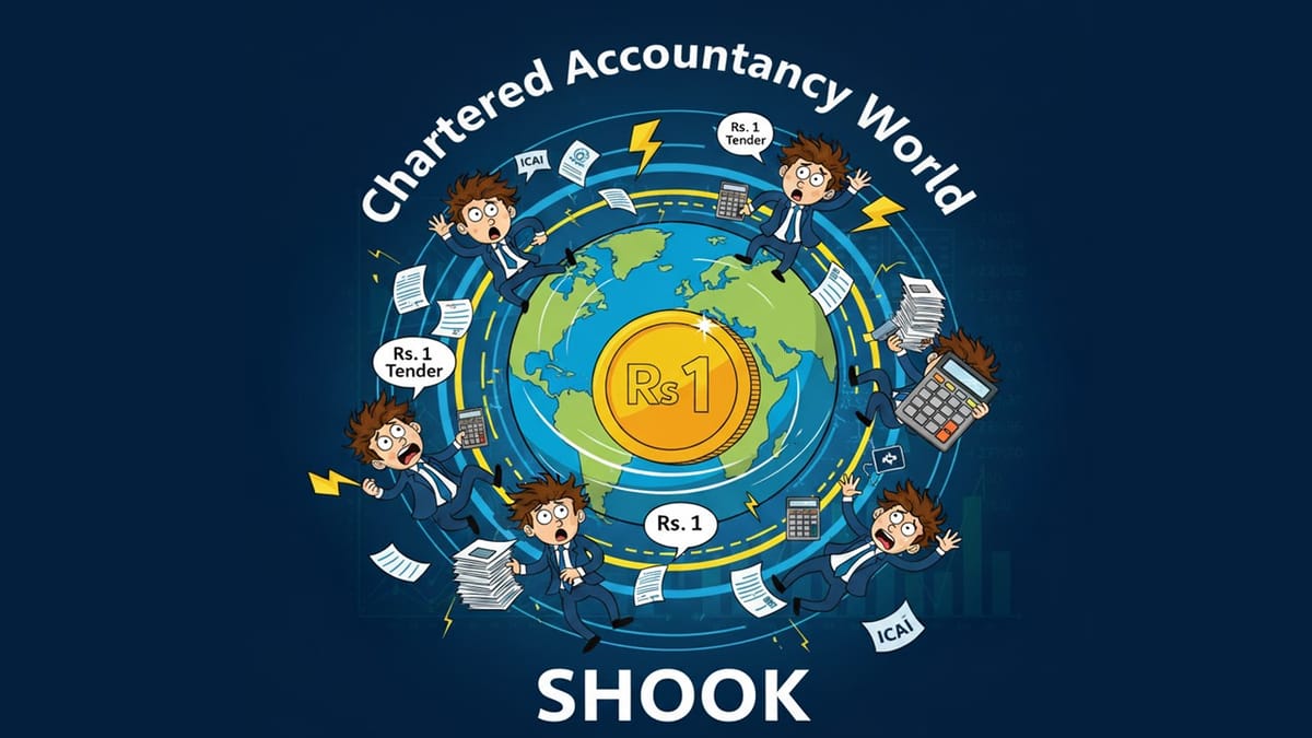 Shockwave in CA Fraternity: Firm Bids Just Rs 1 in Tender, Sparks Outrage Over Professional Standards!