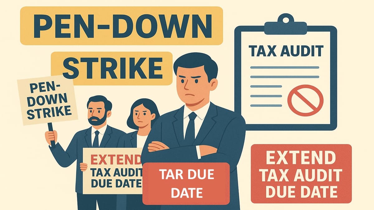 Chartered Accountants Go on Pen-Down Strike Demanding Tax Audit Deadline Extension