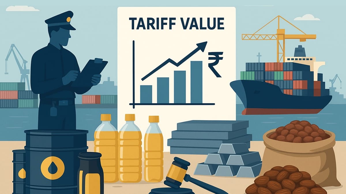 CBIC Updates Tariff Values for Oils, Metals & Areca Nuts: No Rate Change