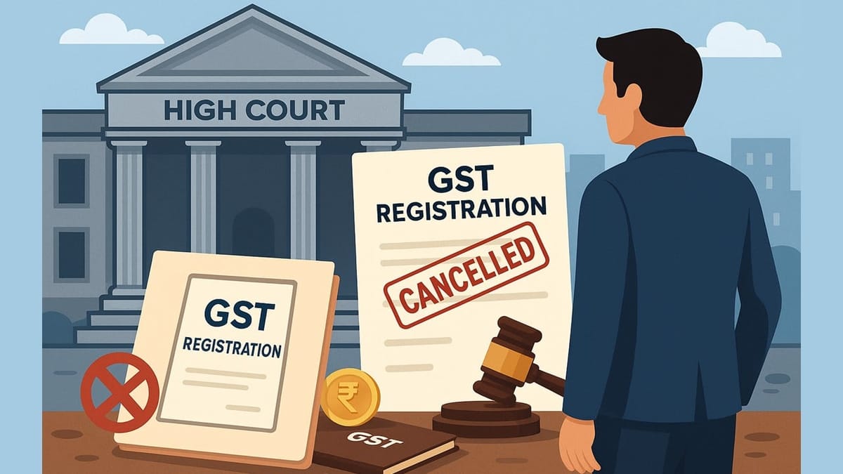 High Court Dismisses Petition against Cancellation of GST Registration