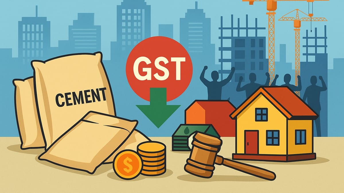 Big Boost! Real Estate Cheers Cement GST Cut, Demands More Housing Reforms