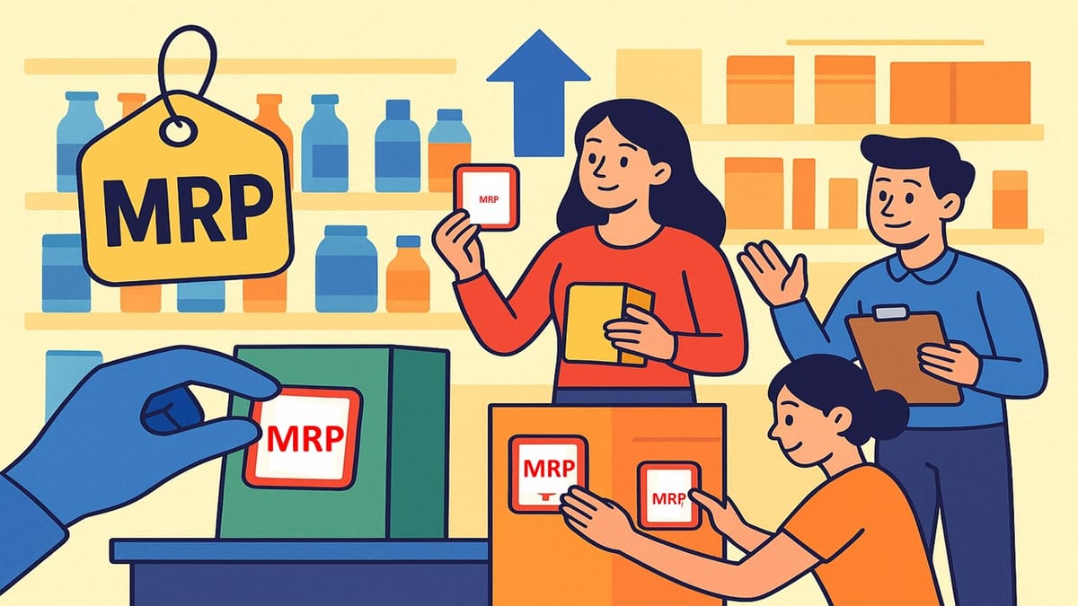 Govt Allows Stickering New MRPs After Revision of GST Rates