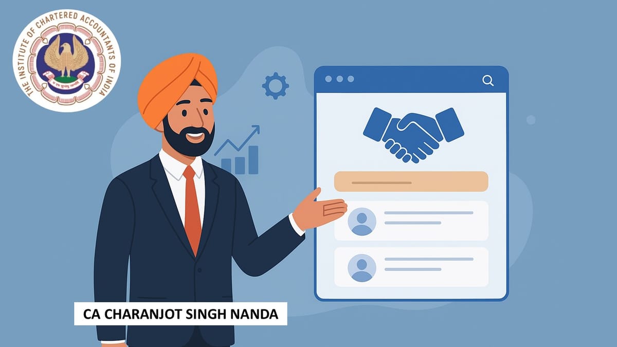 Great Move! ICAI to Launch Digital Platform to Connect CA Firms for Mergers and Growth