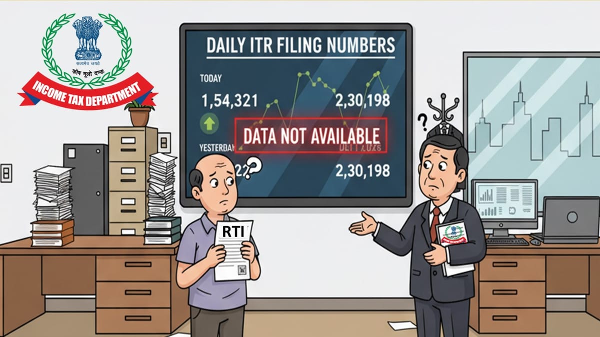 Income Tax Dept Shows Daily ITR Filing Numbers, But Says ‘Data Not Available’ in RTI