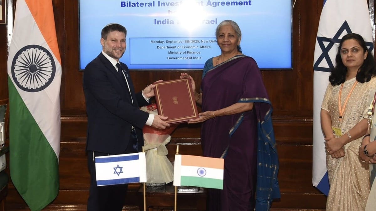 India and Israel sign a Bilateral Investment Agreement to Boost Economic Cooperation 