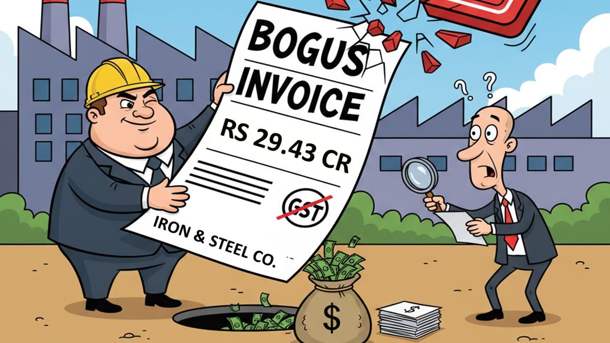 GST Scam: Iron and Steel Company Uses Bogus Invoice to Evade GST Worth Rs 5.29 crore