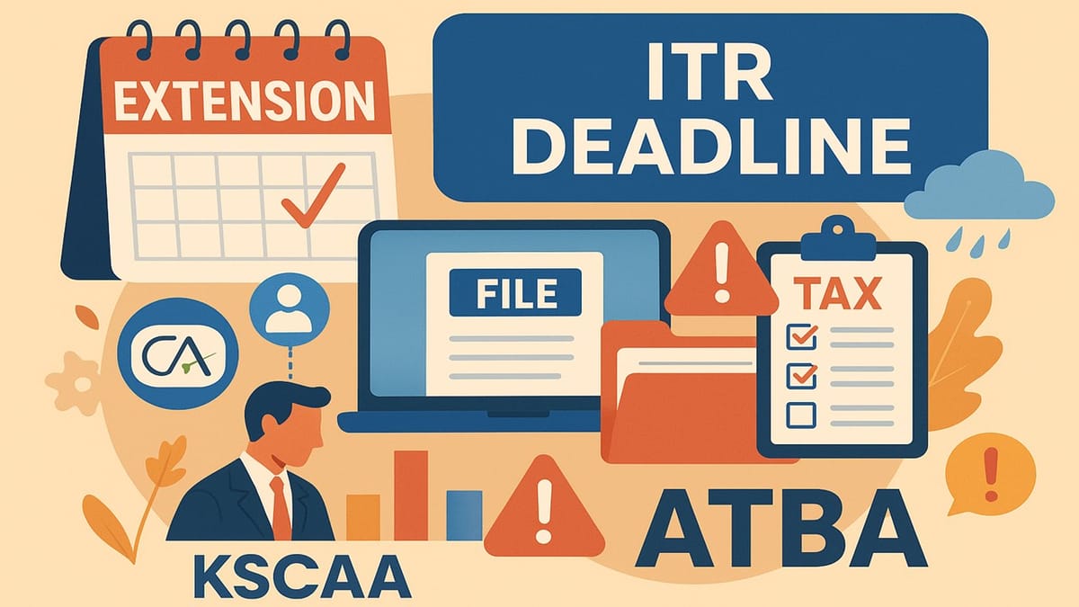 KDCAA, ATBA and Other Bodies Urge to Extend ITR Deadline Due to Portal Glitches