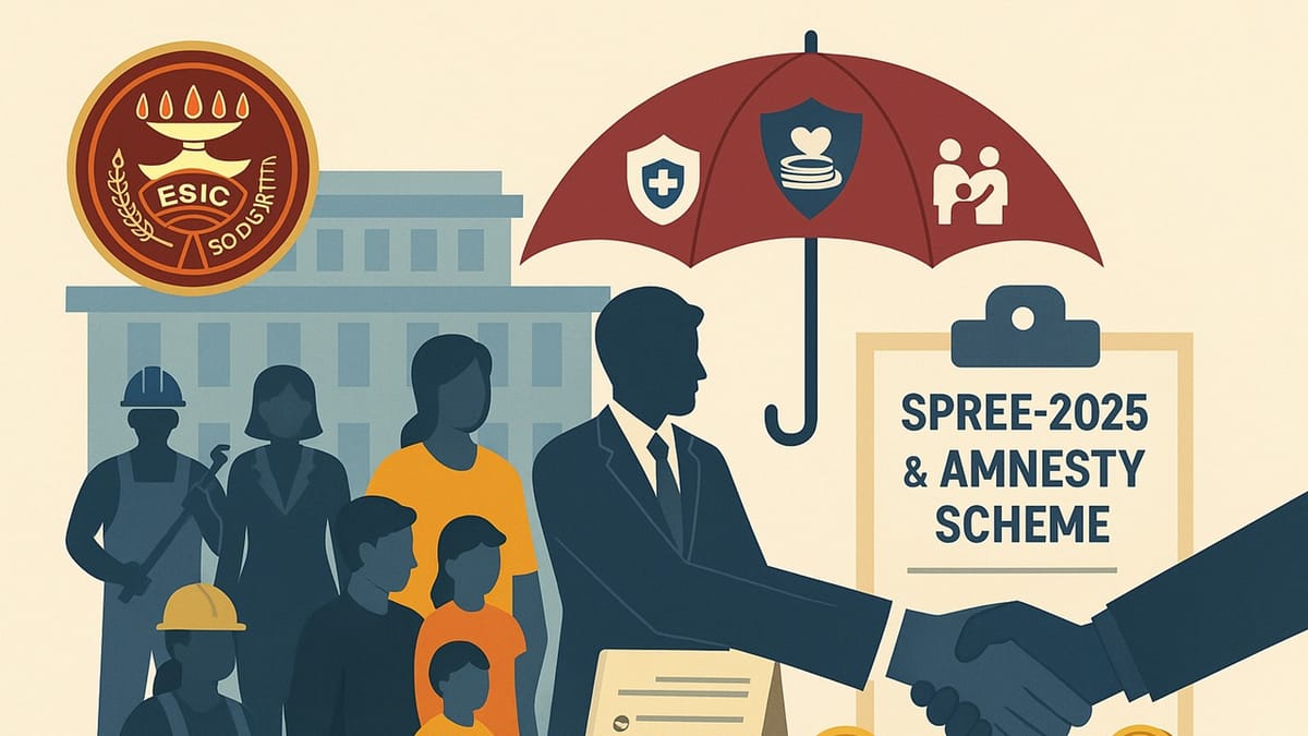 Big Relief! ESIC Launches SPREE-2025 & Amnesty Scheme for Employers