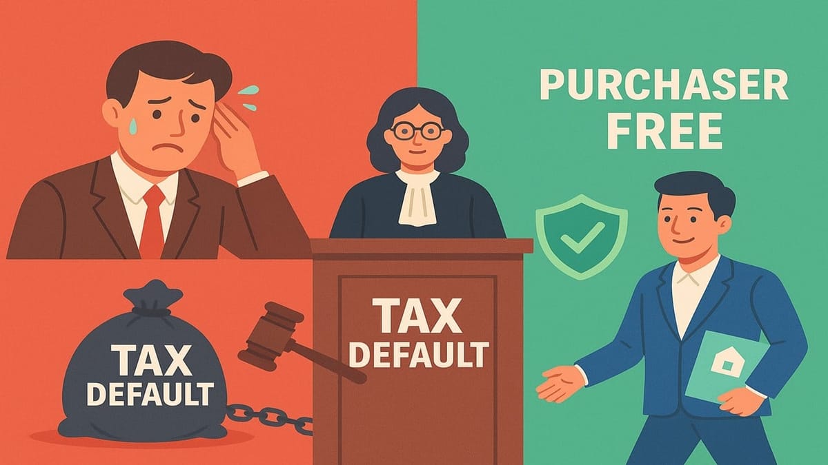 Purchaser Not Liable for Seller’s Tax Default: Punjab and Haryana High Court