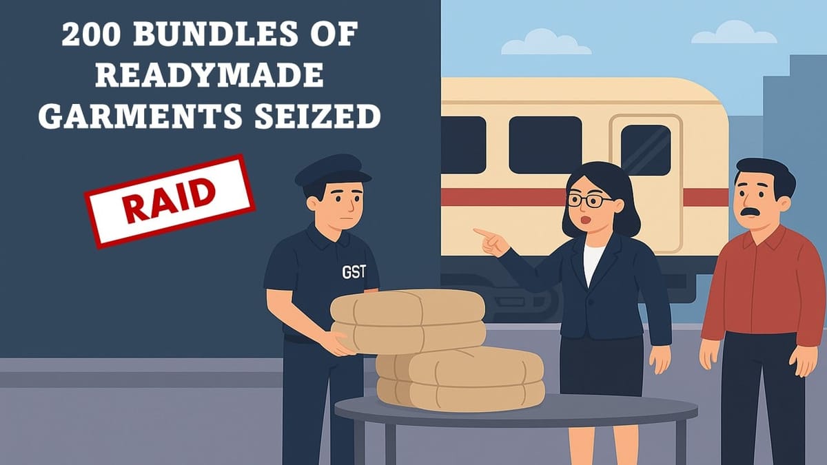 GST Shockwave! 200 Bundles of Readymade Garments Seized in Massive Railway Station Raid