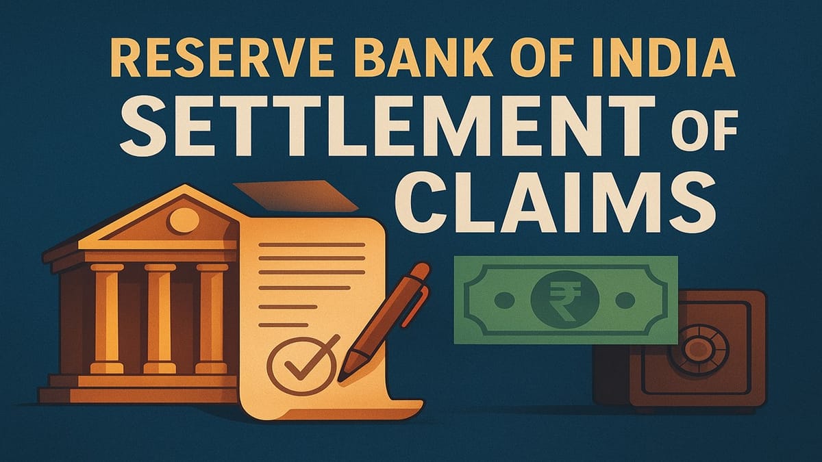 RBI Issues New Directions on Settlement of Claims for Deceased Customers