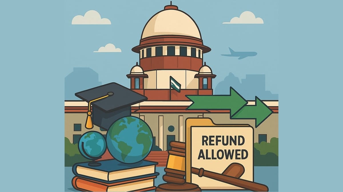 SC Upholds Bombay HC Ruling: Foreign University Services Are Exports, Not Intermediary, Refund Allowed