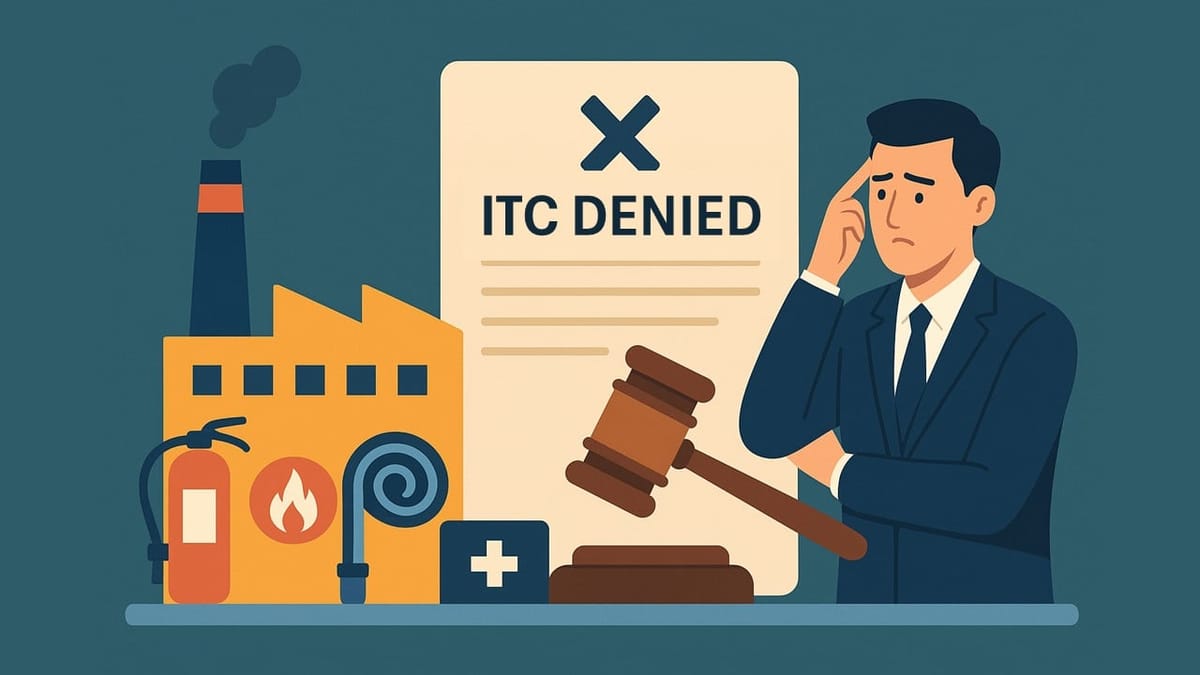 GST: AAR Denies ITC on Firefighting and Public Health Equipment for Factory Expansion