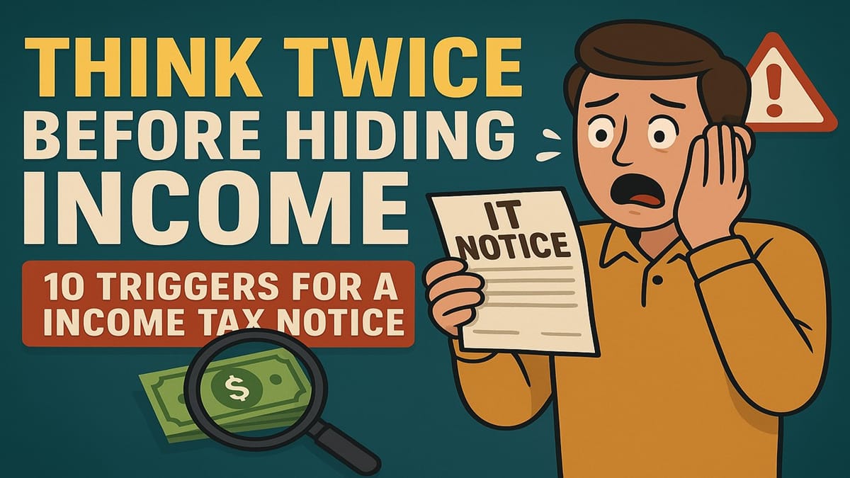 Avoid These 10 Money Moves That Can Attract an Income Tax Notice