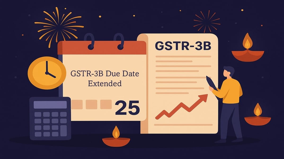 CBIC Grants Five-Day Extension For GSTR-3B Filing Due To Diwali Festivities And Compliance Overlap