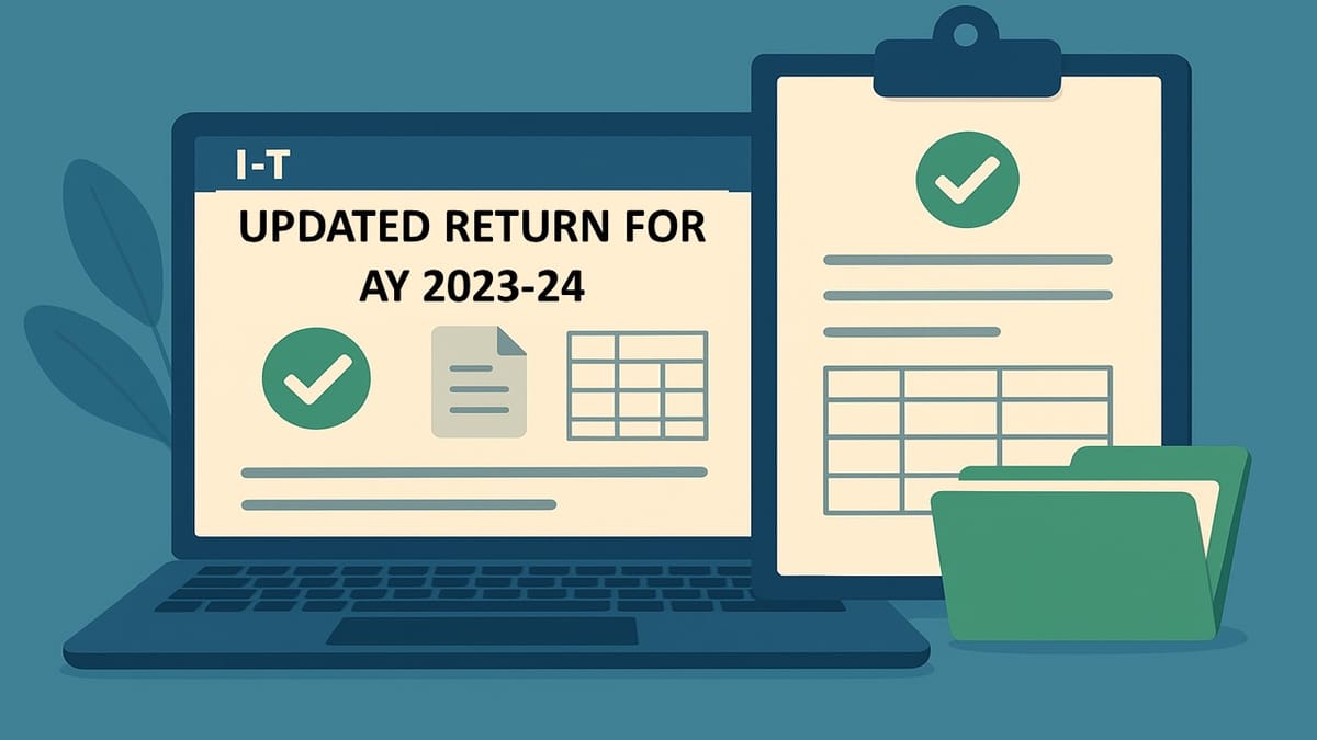 Excel Utilities for Filing Updated ITRs for AY 2023-24 Now Available on I-T Portal