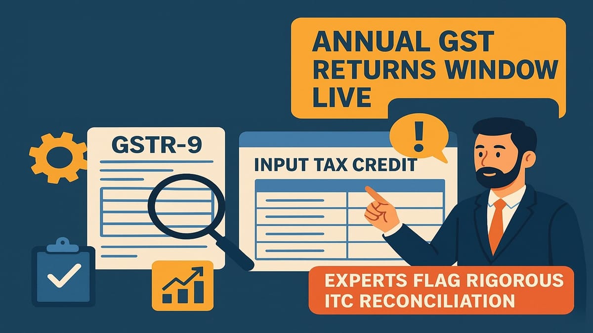 GSTR-9/9C Filing Begins: Experts Flag Strict ITC Reconciliation Ahead