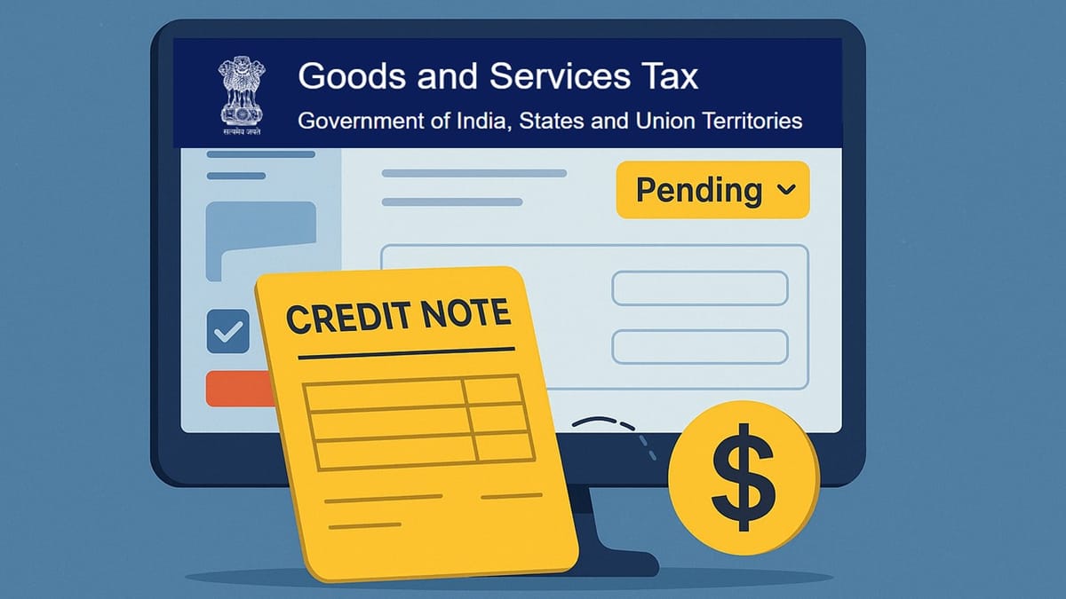 GST Portal Introduces “Pending” Option for Credit Notes and Declaration of Reversal Amount in IMS