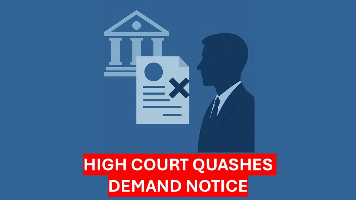 High Court Quashes Reassessment and Demand Notice Passed Without Granting Opportunity of Hearing