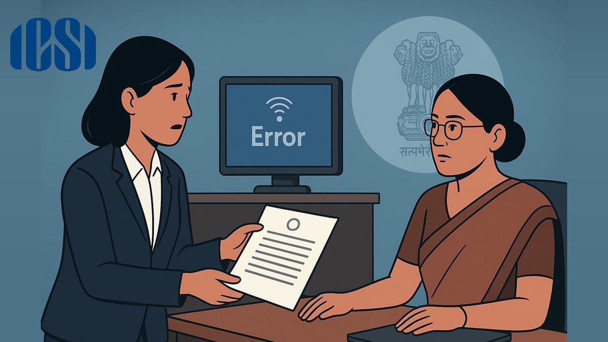 ICSI makes 2nd representation with MCA to Extend Due Dates for Annual Filings Amid Technical Glitches on Portal