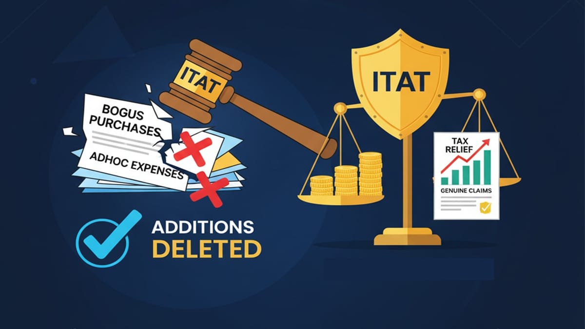 ITAT Allows Appeal; Deletes Additions on Bogus Purchases and Adhoc Expense Disallowances