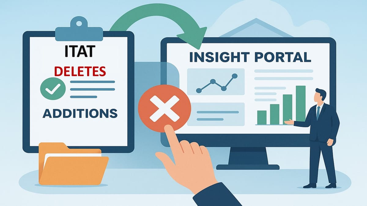 ITAT Deletes Additions of Reassessment Based on Insight Portal