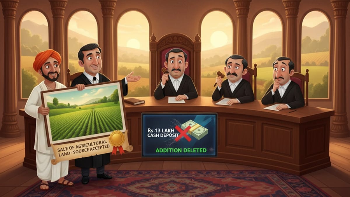 ITAT Deletes Rs.13 Lakh Addition Made on Cash Deposits; Sale of Agricultural Land Accepted as Source