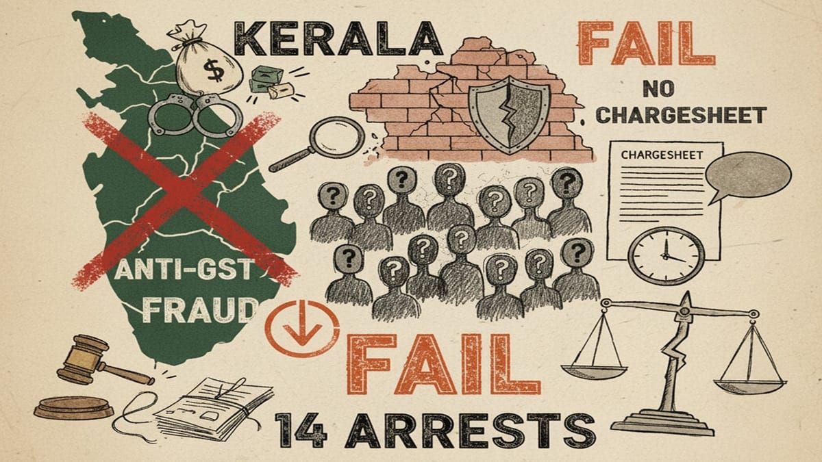 Kerala’s Anti-GST Fraud Campaign Failing as No Chargesheet Filed Despite 14 Arrests