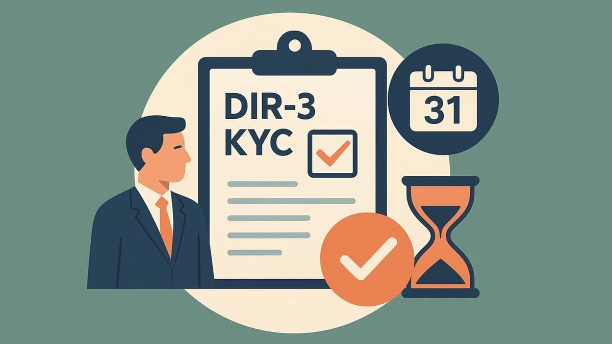 Breaking: Due date extended for DIR-3 KYC Filing by MCA