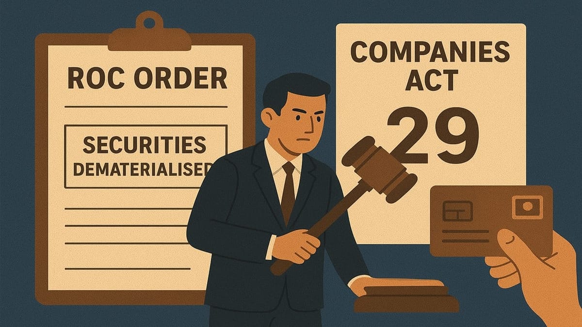 RD Upholds ROC Penalty Order Issued Under Section 29 of Companies Act