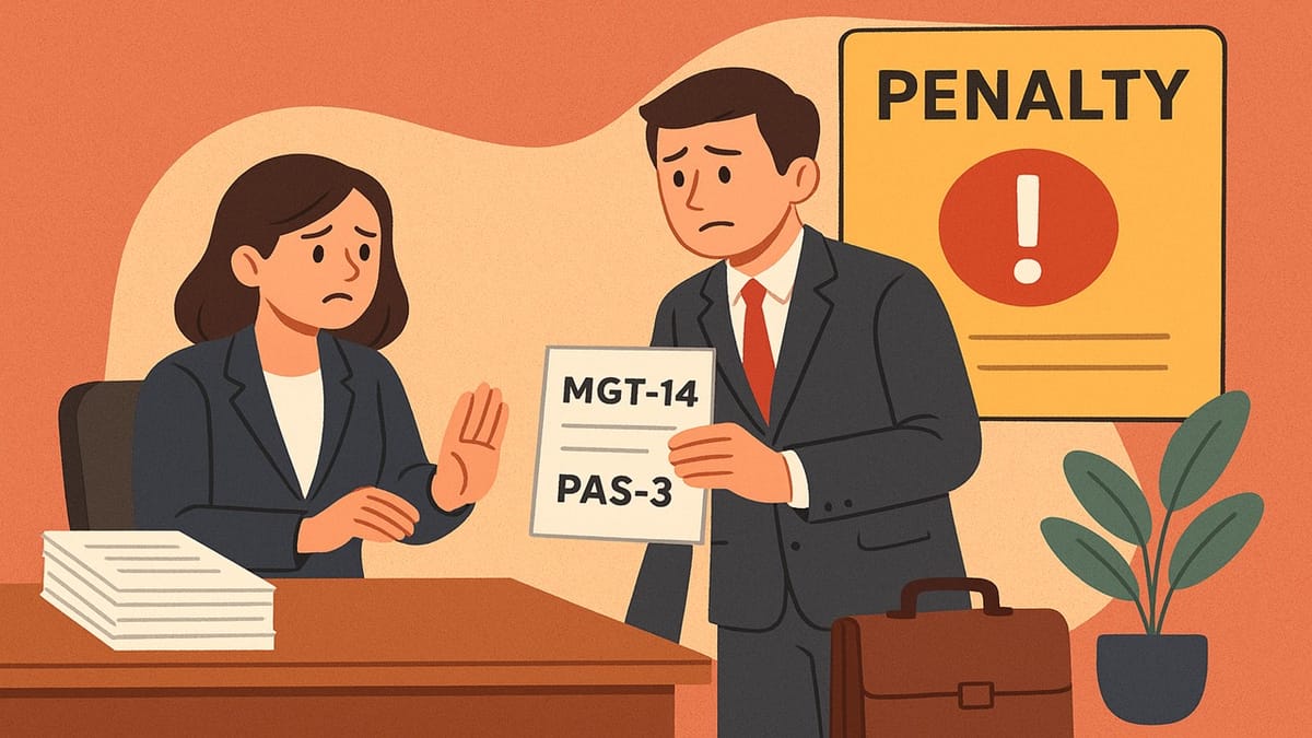 ROC Delhi Penalises Company for Delay in Filing Form MGT-14 and PAS-3