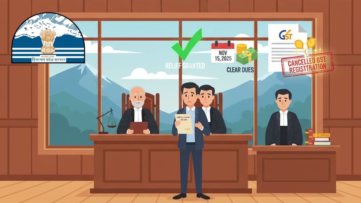 Relief Granted with Condition to Clear Dues by Nov 15, HC Restores Cancelled GST Registration