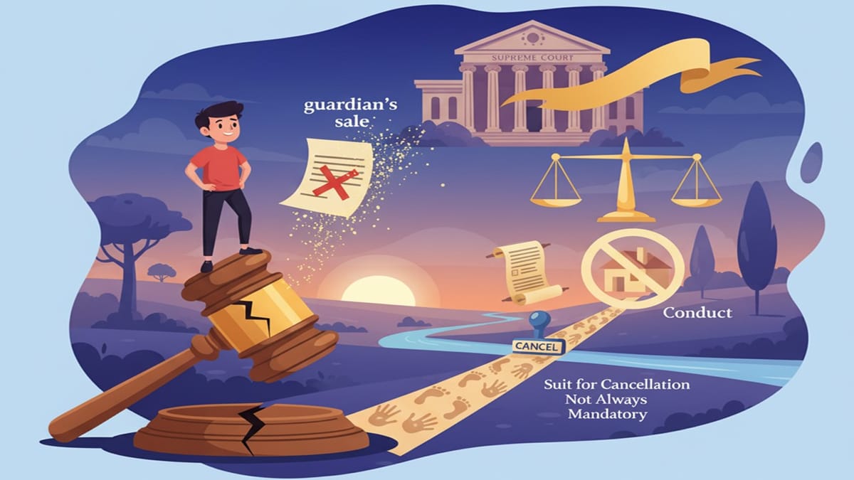 Supreme Court: Minor Can Repudiate Guardian’s Sale by Conduct; Suit for Cancellation Not Always Mandatory