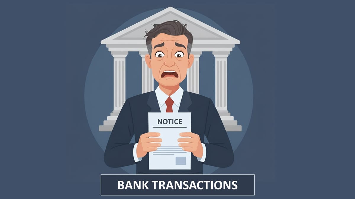 Bank Transactions that Can Get You Income Tax Notice