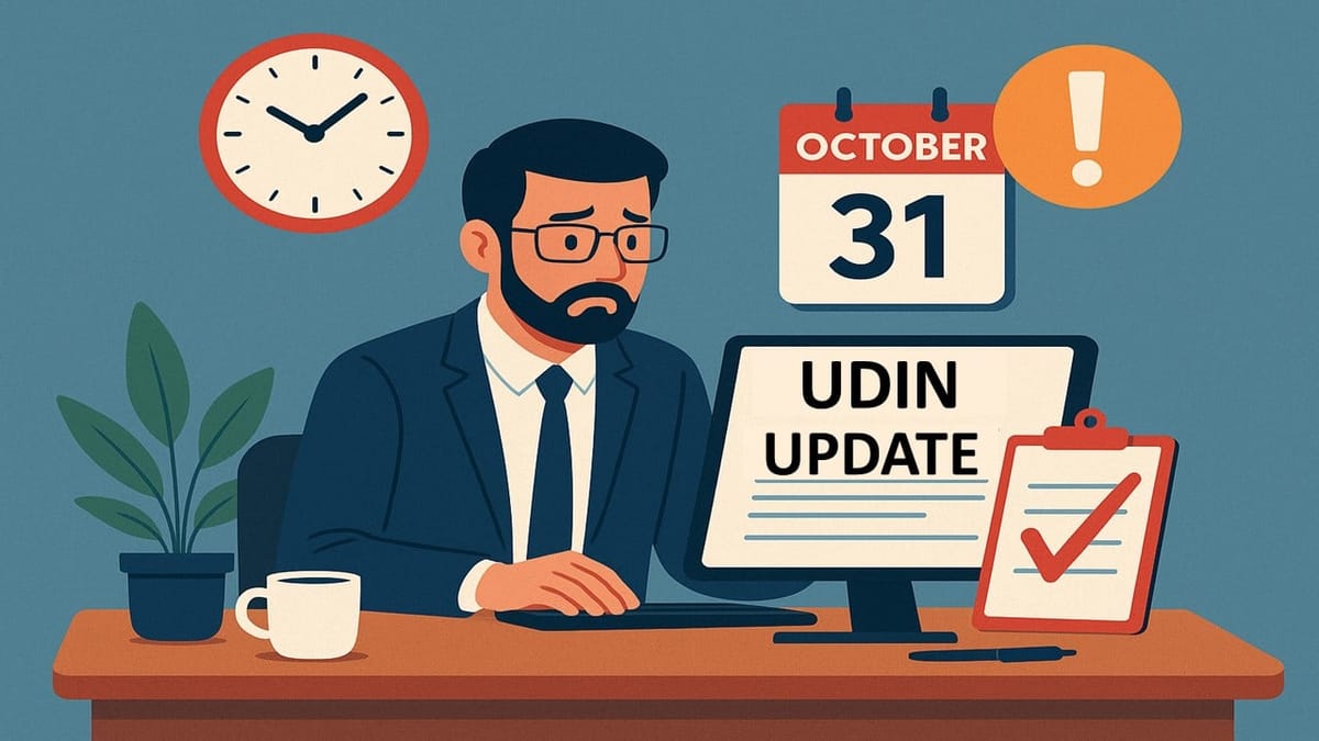 UDIN System Introduces Change Just 5 Days Before Tax Audit Deadline