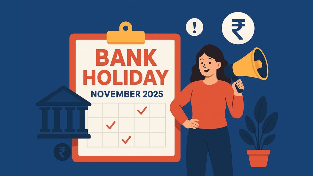 Bank Holiday Alert: RBI Releases November 2025 Holiday Schedule