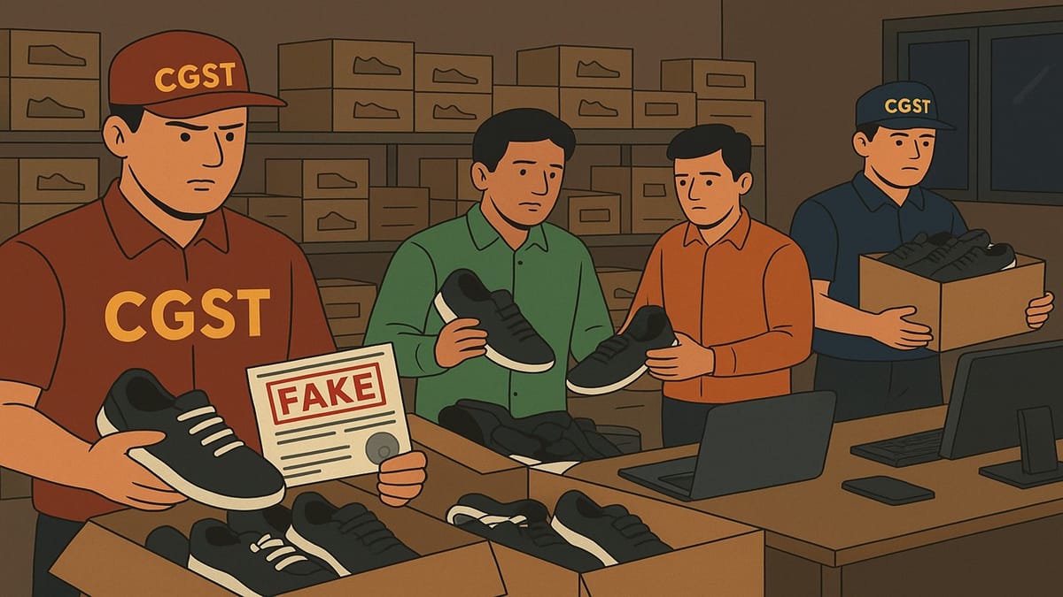 CGST Crackdown: Shoes Sent Across India on Fake Bills, Investigation Underway