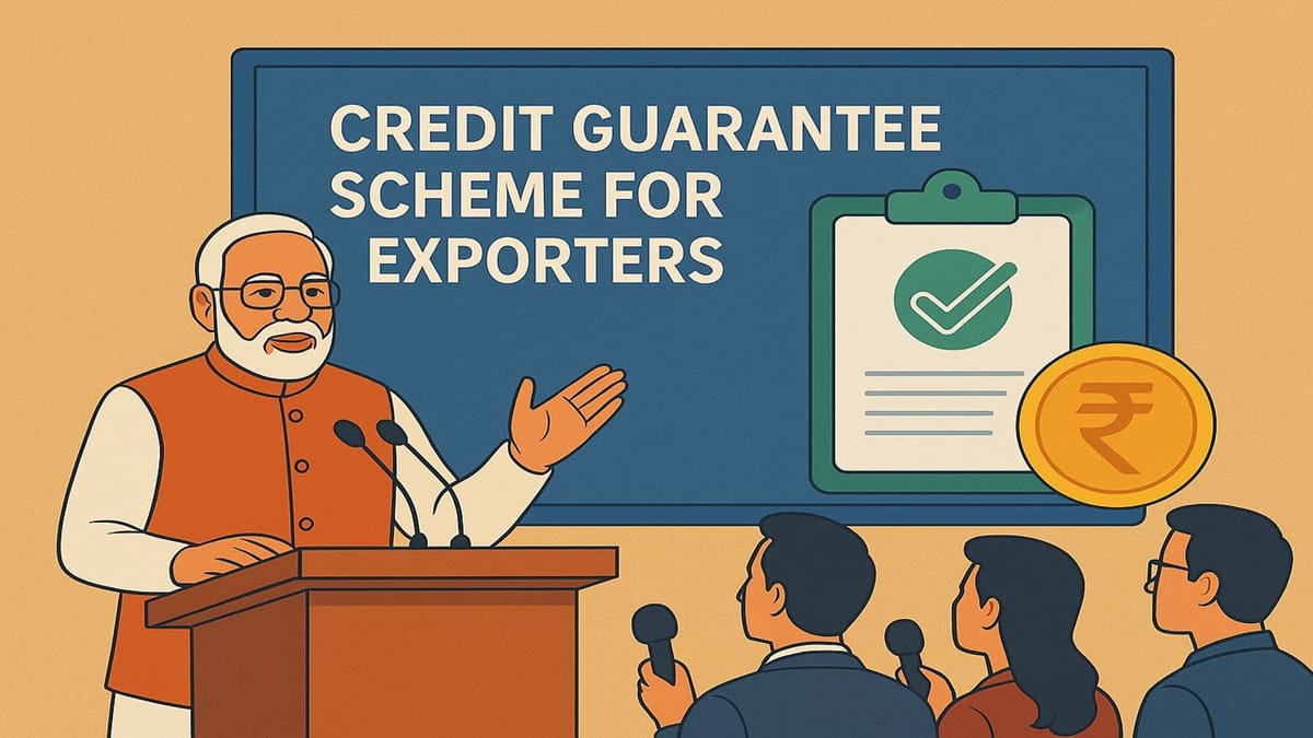 Cabinet Approves Credit Guarantee Scheme for Exporters to Boost India’s Export Growth