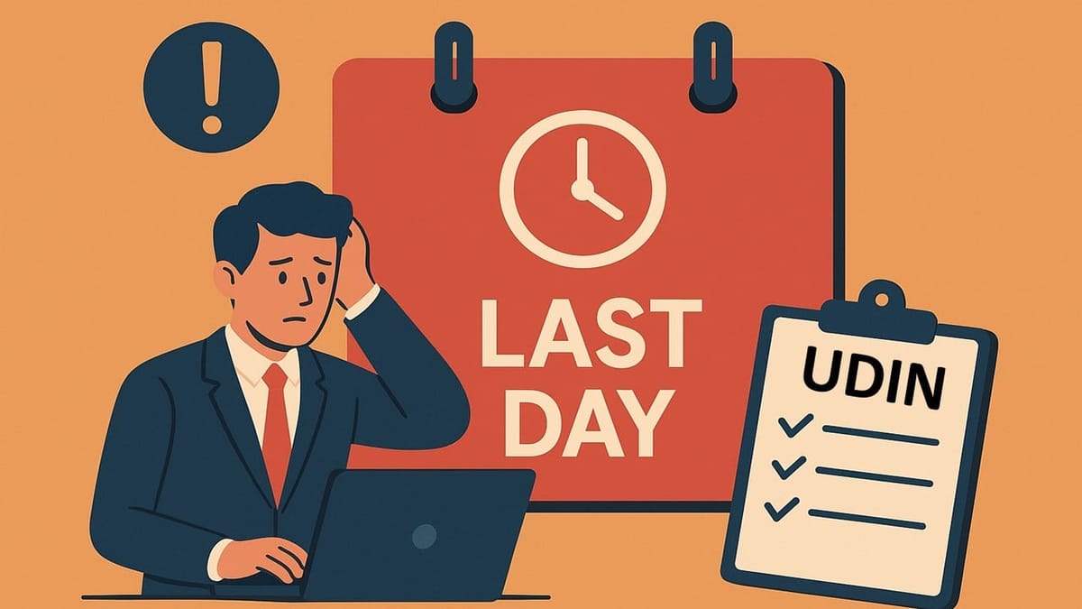 Due Date Alert: Today is the Last Day to Generate UDIN For Audits Where AGM Was Held on 30th September 2025
