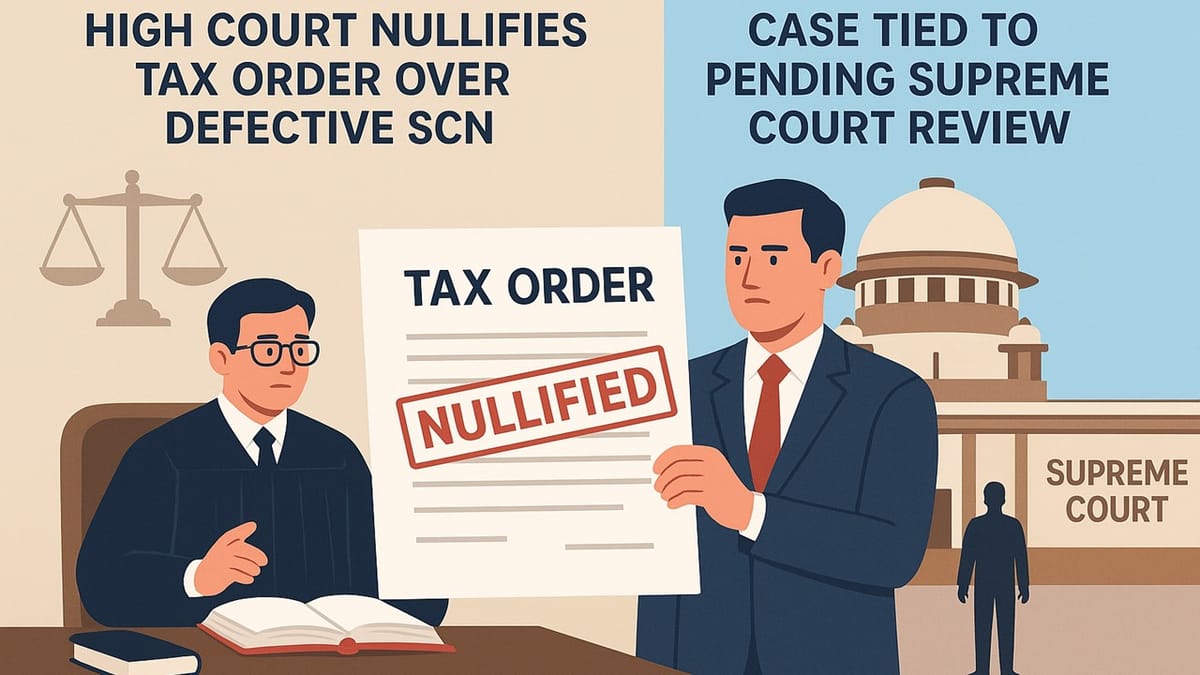 High Court Nullifies Tax Order Over Defective SCN; Case Tied to Pending Supreme Court Review