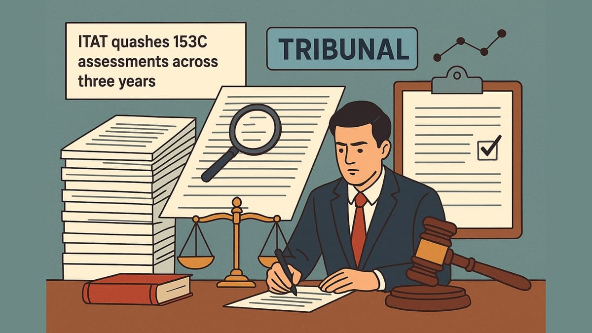 ITAT Quashes 153C Assessments Across Three Years for Mechanical “Carbon Copy” Satisfaction Note