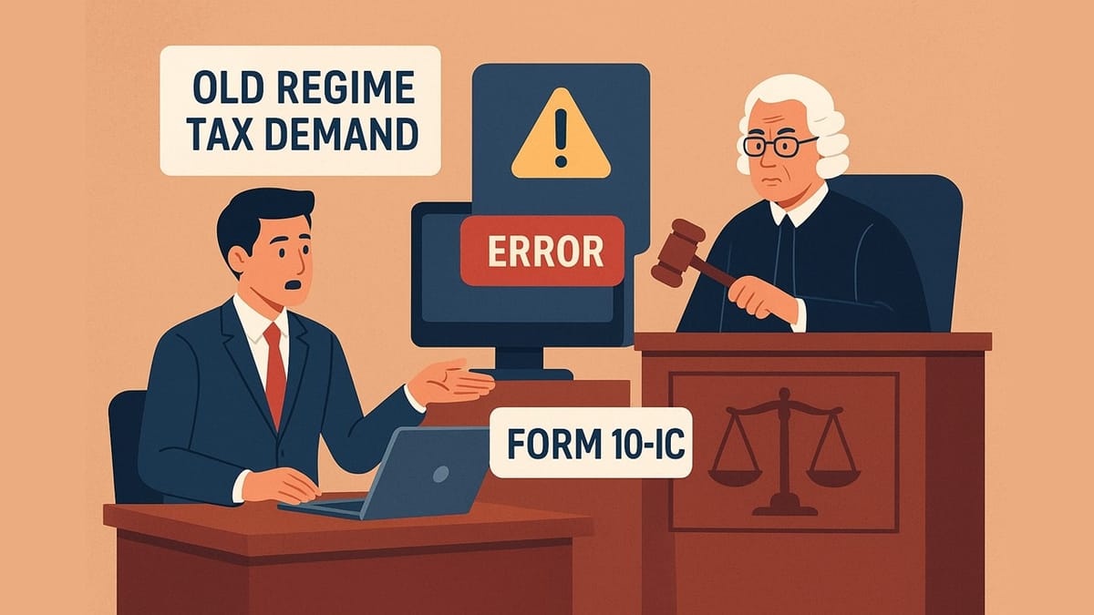 ITAT Quashes Old Regime Tax Demand After Income Tax Portal E-Filing glitches Blocked Form 10-IC Submission
